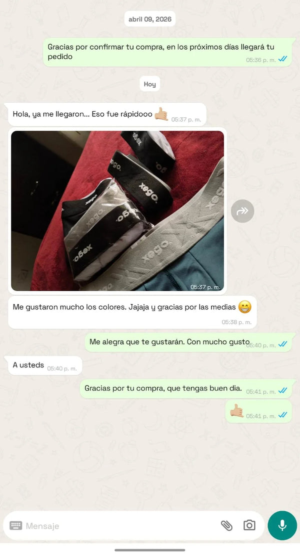 Cliente verificado de Xego ⭐⭐⭐⭐⭐